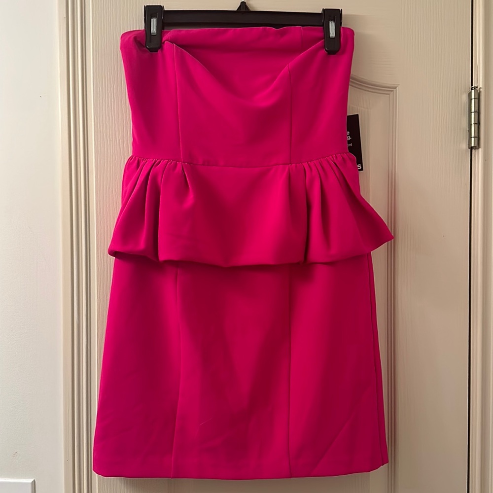 Express Peplum Hot Pink NWT Dress